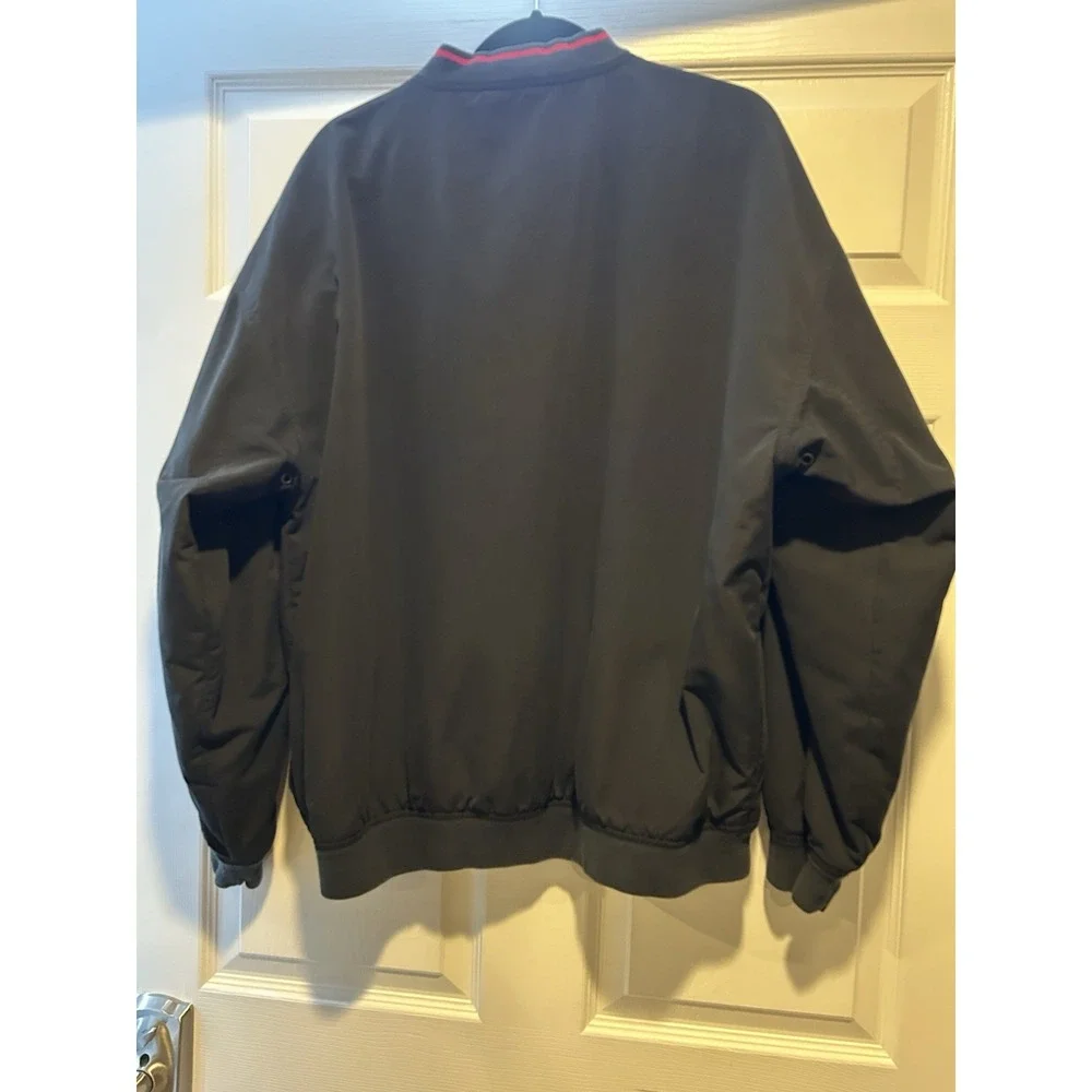 WearGuard Macy's Bloomingdale's Golf Pullover V Neck Lined Jacket Size L Black